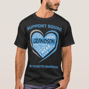 Type 1 Diabetes Awareness Grandson Grandma Grandpa T-Shirt