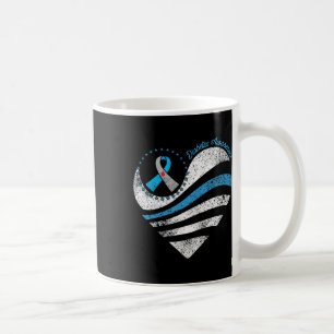 Type 1 Diabetes Awareness Heart Ribbon Coffee Mug