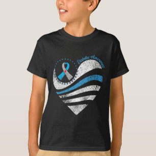Type 1 Diabetes Awareness Heart Ribbon T-Shirt