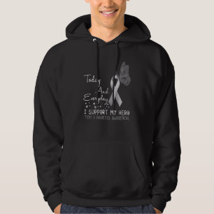 Type 1 Diabetes Awareness I Support My Hero Butter Hoodie