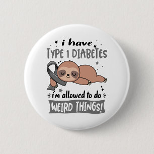 Type 1 Diabetes Awareness Month Ribbon Gifts 6 Cm Round Badge