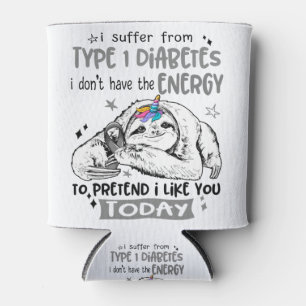 Type 1 Diabetes Awareness Month Ribbon Gifts Can Cooler