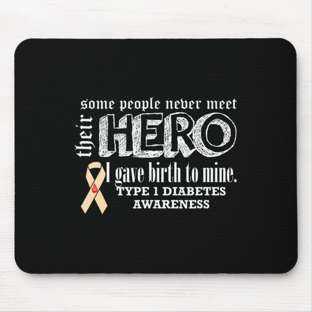 Type 1 Diabetes Awareness  Mouse Mat (Front)