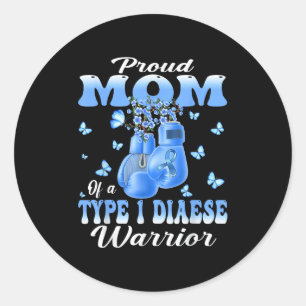 Type 1 Diabetes Awareness Proud Brother Of A T1d W Classic Round Sticker