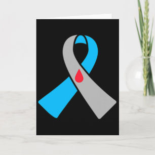 Type 1 Diabetes Awareness Ribbon Bydge  Card
