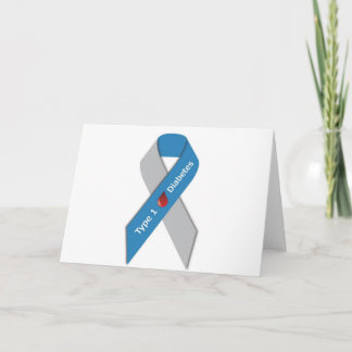 Type 1 Diabetes Awareness Ribbon Card