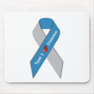 Type 1 Diabetes Awareness Ribbon Mouse Mat