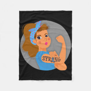Type 1 Diabetes Awareness Strong Rosie Type 1 Diab Fleece Blanket