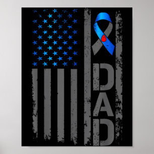 Type 1 Diabetes Awareness T1d Dad Of Warrior Type Poster