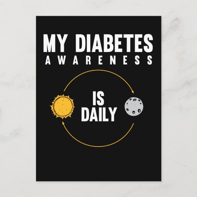 Type 1 Diabetes Awareness T1D Diabetic Postcard (Front)
