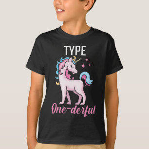 Type 1 Diabetes Awareness Unicorn Diabetic Patient T-Shirt