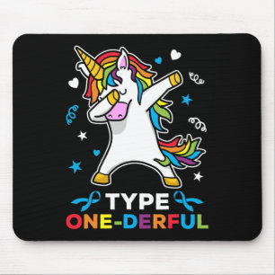 Type 1 Diabetes Awareness Unicorn Type One-derful Mouse Mat