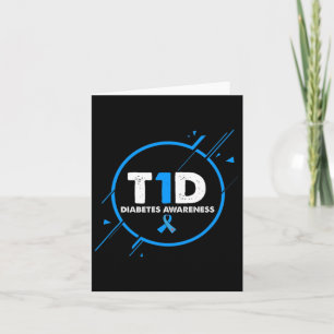 Type 1 Diabetes Awareness Vintage Diabetic T1d Dad Card