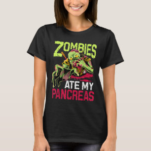 Type 1 Diabetes Awareness Zombies Ate My Pancreas  T-Shirt