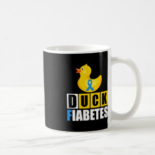 Type 1 Diabetes Duck Fiabetes T1D Awareness  Coffee Mug