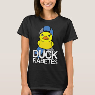 Type 1 Diabetes Duck Fiabetes T1d Awareness T-Shirt