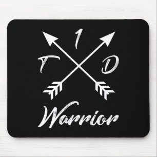 Type 1 Diabetes Gifts Women Girls Kids T1D Warrior Mouse Mat