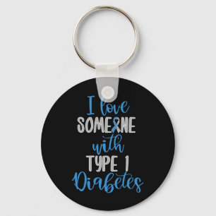 Type 1 Diabetes Love Juvenile Diabetes Blue Awaren Key Ring