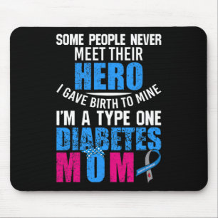 Type 1 Diabetes Mom Mother T1d Diabetic Awareness Mouse Mat