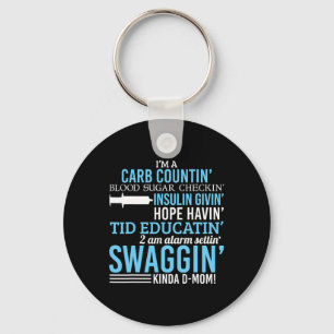 Type 1 Diabetes Mum Fun T1d Diabetic Awareness Wom Key Ring
