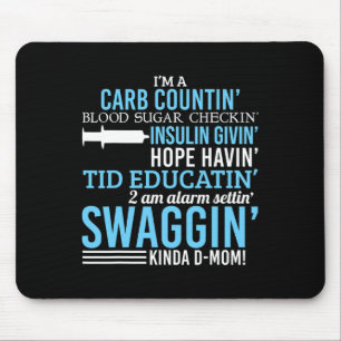 Type 1 Diabetes Mum Fun T1d Diabetic Awareness Wom Mouse Mat