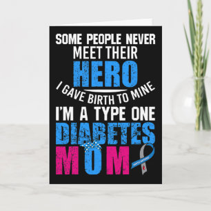 Type 1 Diabetes Mum Mother T1d Diabetic Awareness  Card