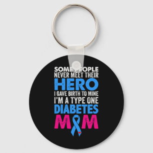 Type 1 Diabetes Mum Mother T1D Diabetic Awareness  Key Ring