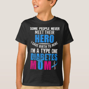 Type 1 Diabetes Mum Mother T1d Diabetic Awareness T-Shirt