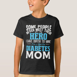 Type 1 Diabetes Mum Mother T1D Diabetic Awareness T-Shirt