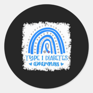 Type 1 Diabetes November We Wear Blue For Diabetes Classic Round Sticker
