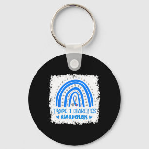 Type 1 Diabetes November We Wear Blue For Diabetes Key Ring