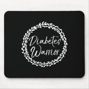Type 1 Diabetes Quote Cute Flower Design Diabetes Mouse Mat