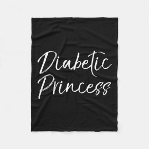 Type 1 Diabetes Quote For Girls Gift Cute Diabetic Fleece Blanket