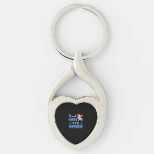 Type 1 Diabetes Shirt Proud Mom Of A T1D Warrior T Key Ring
