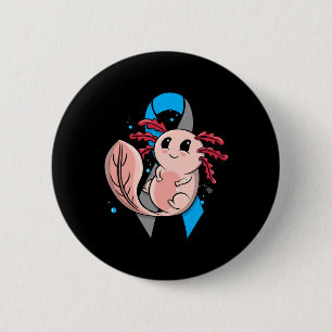 Type 1 Diabetes T1d Awareness Cute Axolotl Insulin 6 Cm Round Badge