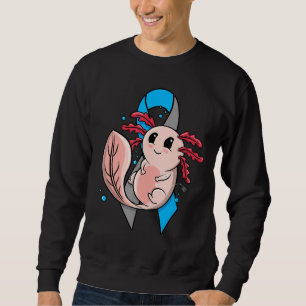 Type 1 Diabetes T1d Awareness Cute Axolotl Insulin Sweatshirt