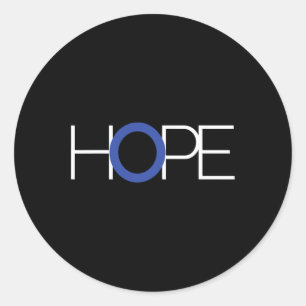 Type 1 Diabetes T1D Blue Circle Awareness Gift For Classic Round Sticker