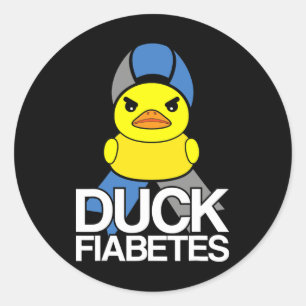 Type 1 Diabetes T1d Duck Fiabetes For Diabetes Awa Classic Round Sticker