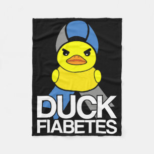 Type 1 Diabetes T1d Duck Fiabetes For Diabetes Awa Fleece Blanket