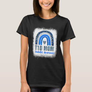 Type 1 Diabetes T1d Mum Diabetes Awareness Leopard T-Shirt