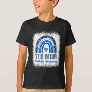 Type 1 Diabetes T1d Mum Diabetes Awareness Leopard T-Shirt