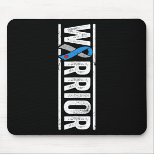 Type 1 Diabetes Warrior - Sideways Awareness Ribbo Mouse Mat