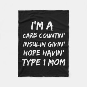 Type 1 Mum Diabetes Awareness Month Fleece Blanket