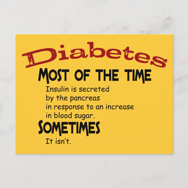 Type 2 Diabetes Gifts & T-shirts Postcard (Front)