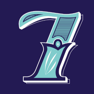 Type Art Sticker: Number Two Square Sticker