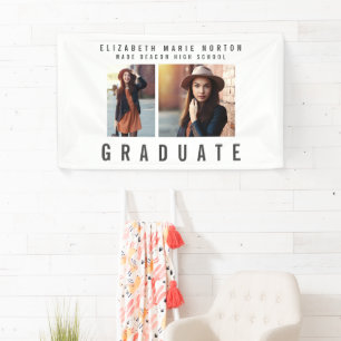 Type graduation multi photo modern banner
