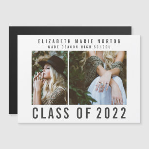 Type graduation multi photo modern magnetic invita magnetic invitation