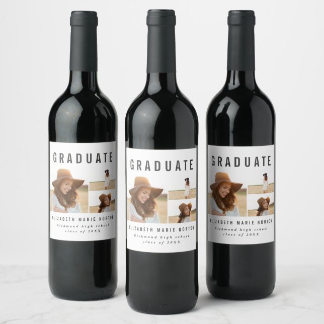 Type graduation multi photo wine label (Bottles)