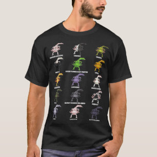 Type Of Axolotl Science Axolotls biology Ambystoma T-Shirt