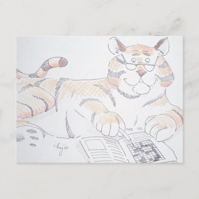 Type of cat, 5 letters... postcard (Front)